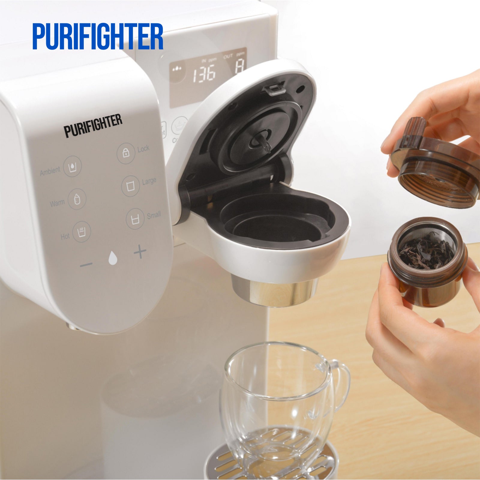 Purifighter-4-Temp Desktop Coffee Station | 5s Hot Water & RO Filtration（YHR1203-A）