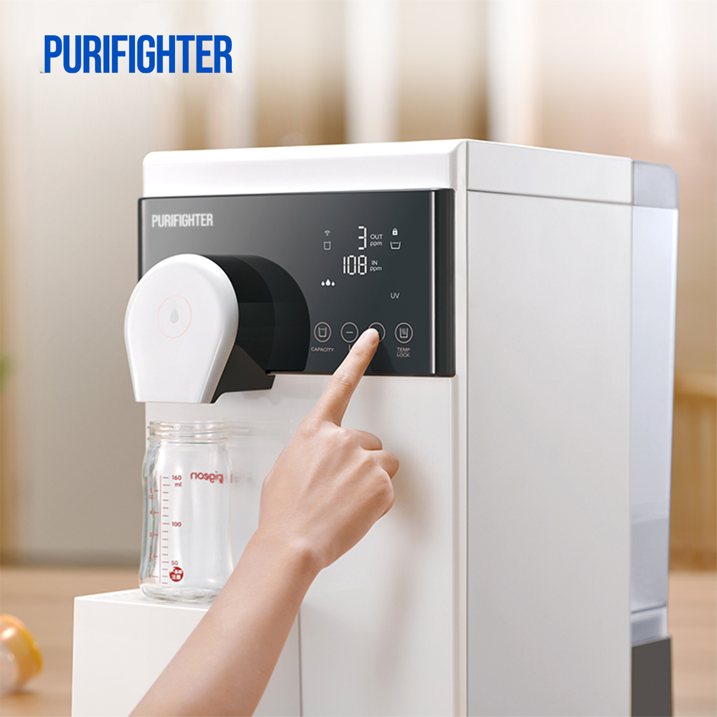 Purifighter-Instant Hot RO Desktop: 4-Temp & 3-Cup | Tank/Tap Dual Source (YHR1191-A)