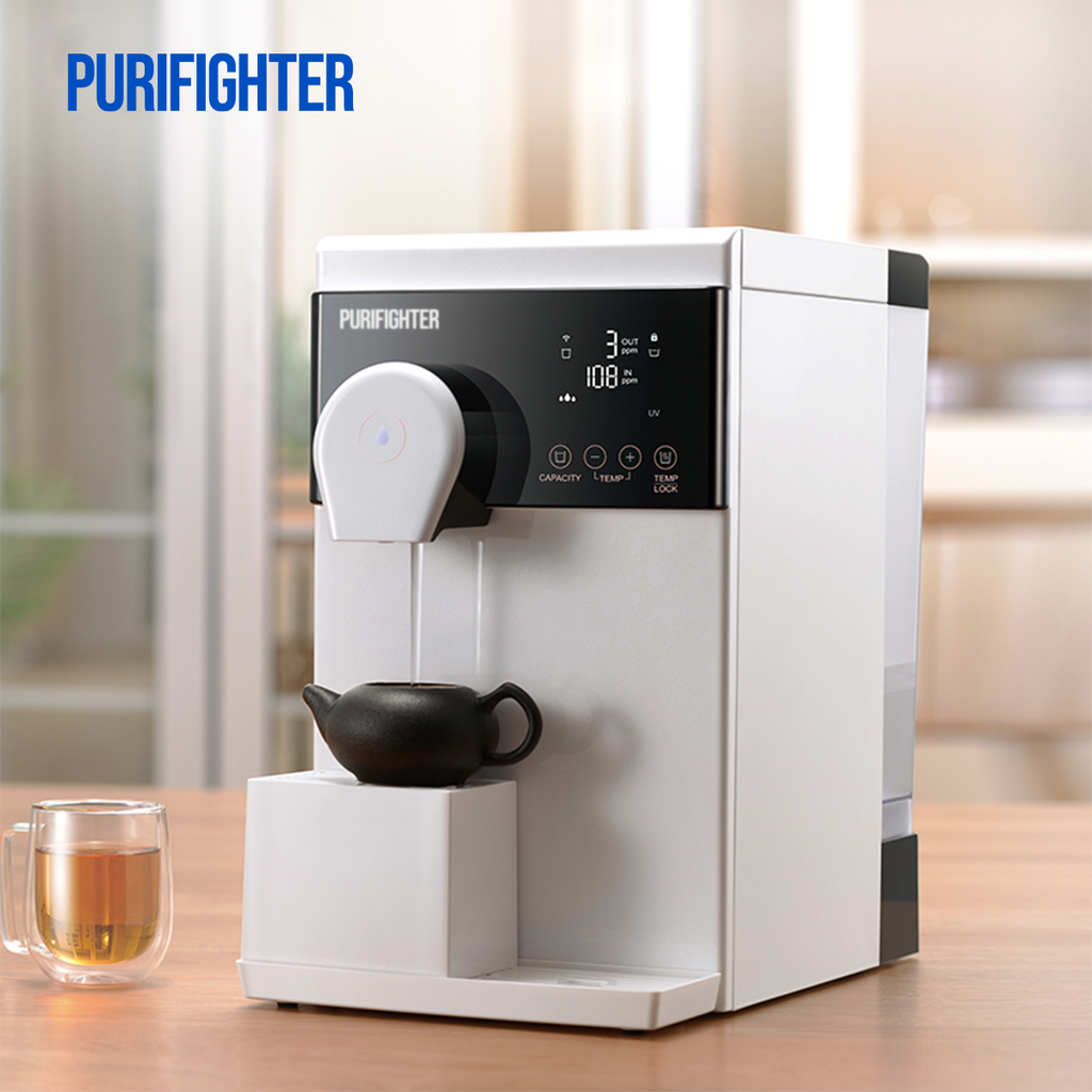 Purifighter-Instant Hot RO Desktop: 4-Temp & 3-Cup | Tank/Tap Dual Source (YHR1191-A)