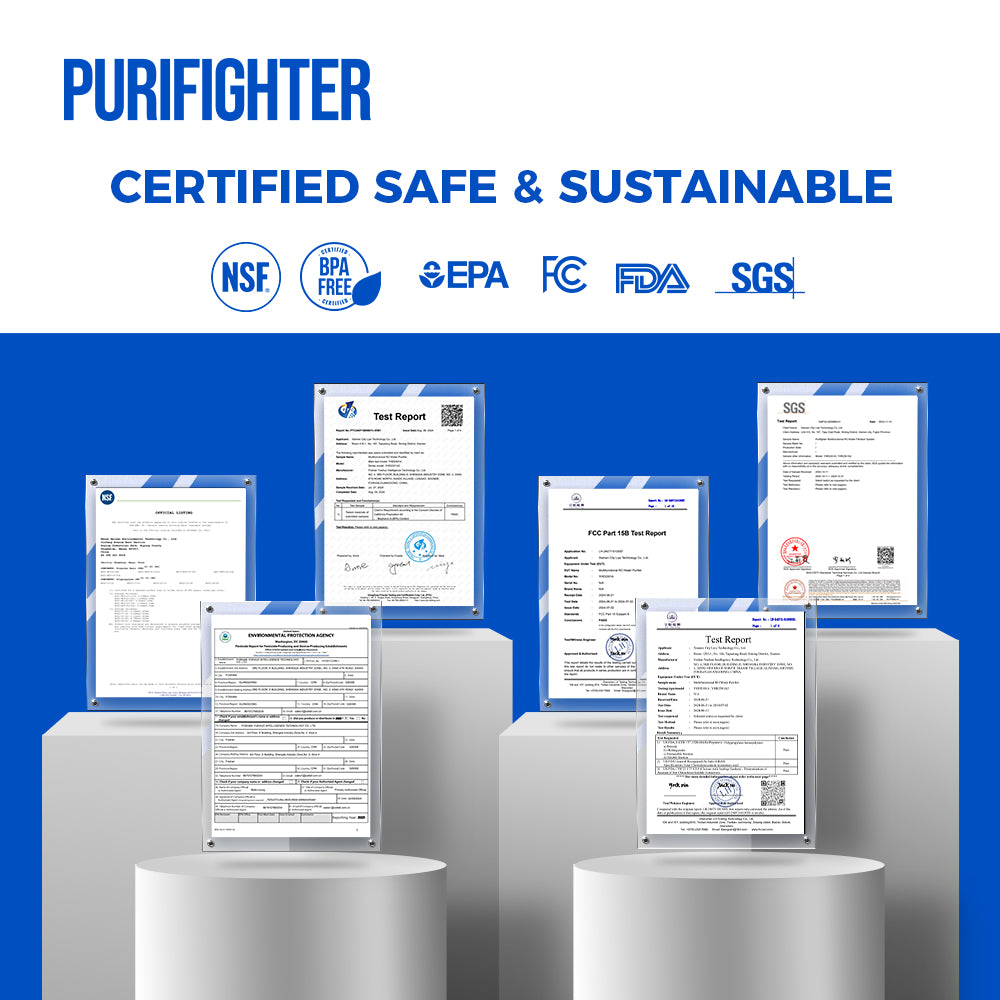 Purifighter Portable Countertop Reverse Osmosis Water Filter. 3s Heating. w/Pump, 3 Modes Power. EPA Certified, BPA-Free (YHD2301A)