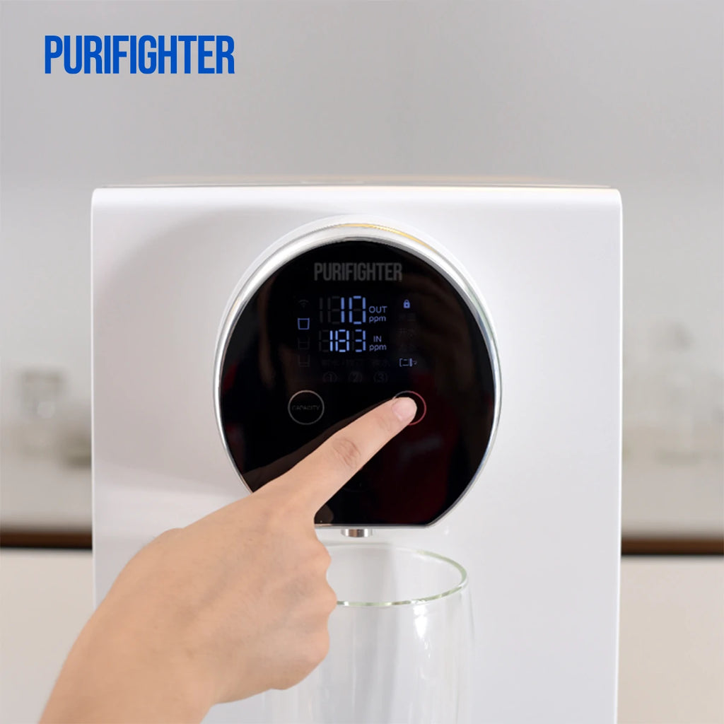 Purifighter-3-Cup Desktop RO System | Dual Mode Tank/Tap | UV Sterilization (YHR2402-B)